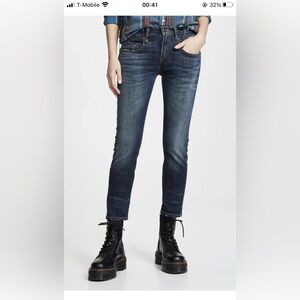 R13 Biker Boy Howell Indigo Size 25 Made In Italy R13W0087-664